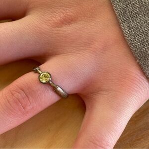 Peridot + 925 Silver (stamped) ring